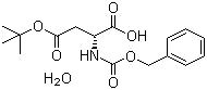 structure of CAS# 71449-08-6, Cbz-D-aspartic acid 4-tert-butyl ester hydrate