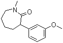 Hexahydro-3-(3-methoxyphenyl)-1-methyl-2H-azepin-2-one molecular structure (CAS 71592-43-3)