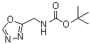 structure of CAS# 716329-43-0, (1,3,4-Oxadiazol-2-ylmethyl)carbamic acid 1,1-dimethylethyl ester