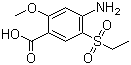 4-Amino-5-ethylsulfonyl-2-methoxybenzoic acid molecular structure (CAS 71675-87-1)