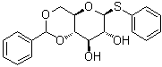 Phenyl 4,6-O-(phenylmethylene)-1-thio-beta-D-glucopyranoside molecular structure (CAS 71676-30-7)