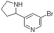 structure of CAS# 71719-06-7, 3-Bromo-5-(pyrrolidin-2-yl)pyridine