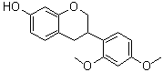 structure of CAS# 71831-00-0, 3-(2,4-Dimethoxyphenyl)-3,4-dihydro-2H-1-benzopyran-7-ol