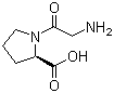 (R)-1-(2-Aminoacetyl)pyrrolidine-2-carboxylic acid molecular structure (CAS 71884-56-5)