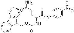 Fmoc-L-glutamine 4-nitrophenyl ester molecular structure (CAS 71989-21-4)