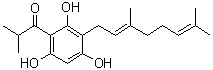 3-香叶基-1-(2'-甲基丙烷酰基)间苯三酚分子结构 (CAS 72008-03-8)