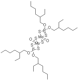 CAS 登录号：72030-25-2 (68958-92-9), 双[O,O-双(2-乙基己基)二硫代磷酸]二氧代二-mu-硫代二钼(mo-mo)