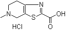 5-甲基-4,5,6,7-四氢噻唑并[5,4-c]吡啶-2-羧酸盐酸盐分子结构 (CAS 720720-96-7)