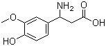 3-氨基-3-(3-甲氧基-4-羟基苯基)丙酸分子结构 (CAS 72076-93-8)
