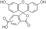 structure of CAS# 72088-94-9, 5(6)-Carboxyfluorescein