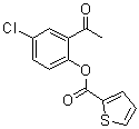 CAS # 7209-64-5, 2-Thiophenecarboxylic acid, 2-acetyl-4-chlorophenyl ester, NSC 79396