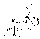 CAS # 72149-70-3, (11beta,16beta)-21-(Acetyloxy)-5',16-dihydro-11-hydroxy-pregna-1,4-dieno[17,16-c]pyrazole-3,20-dione