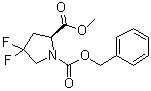 structure of CAS# 72180-26-8, (S)-1-Carbobenzoxy-4,4-difluoropyrrolidine-2-carboxylic acid methyl ester