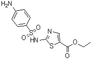 2-[[(4-Aminophenyl)sulfonyl]amino]-5-thiazolecarboxylic acid ethyl ester molecular structure (CAS 721918-77-0)