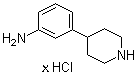 structure of CAS# 721958-70-9, 3-(4-Piperidinyl)benzenamine hydrochloride