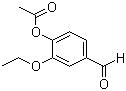 CAS # 72207-94-4, 2-Ethoxy-4-formylphenyl acetate, 4-Acetoxy-3-ethoxybenzaldehyde