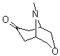 structure of CAS# 7224-81-9, 9-Methyl-3-oxa-9-azabicyclo[3.3.1]nonan-7-one