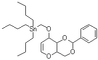 1,5-脱水-2-脱氧-4,6-O-(苯基亚甲基)-3-O-[(三丁基锡烷基)甲基]-D-核糖己烯-1-醇分子结构 (CAS 72246-03-8)