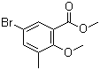 structure of CAS# 722497-32-7, Methyl 5-bromo-2-methoxy-3-methylbenzoate