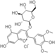 structure of CAS# 7228-78-6, Malvinidin 3-glucoside chloride