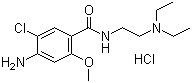 structure of CAS# 7232-21-5, Metoclopramide hydrochloride