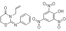 CAS # 7237-88-9, 3-Allyltetrahydro-2-(phenylimino)-4H-1,3-thiazin-4-one picrate, Tetrahydro-2-(phenylimino)-3-(2-propen-1-yl)-4H-1,3-thiazin-4-one compd. with 2,4,6-trinitrophenol (1:1)