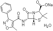structure of CAS# 7240-38-2, Oxacillin sodium monohydrate