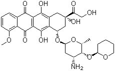 structure of CAS# 72496-41-4, 吡柔比星
