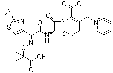 structure of CAS# 72558-82-8, Ceftazidime