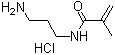 structure of CAS# 72607-53-5, N-(3-Aminopropyl)methacrylamide hydrochloride