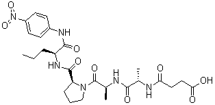 CAS 登录号：72682-71-4, N-(3-羧基-1-氧代丙基)-L-丙氨酰-L-丙氨酰-L-脯氨酰-N-(4-硝基苯基)-L-正缬氨酰胺