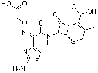 CAS 登录号：72701-01-0, (6R,7R)-7-[[(2Z)-2-(2-氨基-4-噻唑基)-2-[(羧基甲氧基)亚氨基]乙酰基]氨基]-3-甲基-8-氧代-5-硫杂-1-氮杂双环[4.2.0]辛-2-烯-2-羧酸
