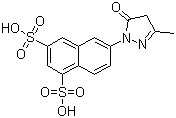 6-(4,5-Dihydro-3-methyl-5-oxo-1H-pyrazol-1-yl)naphthalene-1,3-disulfonic acid molecular structure (CAS 7277-87-4)