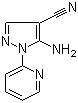 structure of CAS# 72816-14-9, 5-Amino-1-(2-pyridinyl)-1H-pyrazole-4-carbonitrile