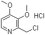 2-Chloromethyl-3,4-dimethoxypyridinium chloride   molecular structure (CAS 72830-09-2)