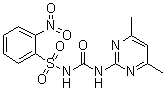 N-[[(4,6-Dimethyl-2-pyrimidinyl)amino]carbonyl]-2-nitrobenzenesulfonamide molecular structure (CAS 72839-91-9)
