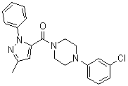 structure of CAS# 729605-21-4, [4-(3-Chlorophenyl)piperazin-1-yl](5-methyl-2-phenyl-2H-pyrazol-3-yl)methanone