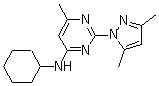 N-Cyclohexyl-N-[2-(3,5-dimethylpyrazol-1-yl)-6-methylpyrimidin-4-yl]amine molecular structure (CAS 73029-73-9)
