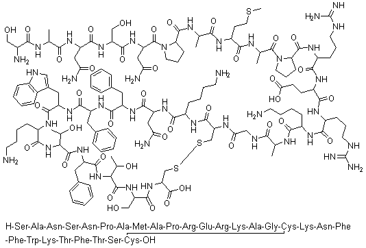 structure of CAS# 73032-94-7, Somatostatin-28 (sheep)