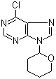 structure of CAS# 7306-68-5, 6-Chloro-9-(tetrahydro-2-pyranyl)purine