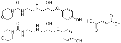 structure of CAS# 73210-73-8, Xamoterol hemifumarate
