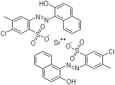 CAS 登录号：73263-40-8, 颜料红 53:3, 5-氯-2-[(2-羟基-1-萘基)偶氮]-4-甲基苯磺酸锶盐