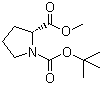 Boc-D-Proline methyl ester molecular structure (CAS 73323-65-6)