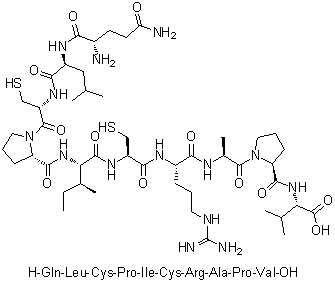 CAS # 735329-46-1, L-Glutaminyl-L-leucyl-L-cysteinyl-L-prolyl-L-isoleucyl-L-cysteinyl-L-arginyl-L-alanyl-L-prolyl-L-valine