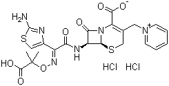 Ceftazidime dihydrochloride molecular structure (CAS 73547-70-3)