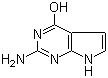 structure of CAS# 7355-55-7, 2-Amino-4-hydroxypyrrolo[2,3-d]pyrimidine