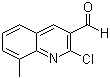structure of CAS# 73568-26-0, 2-Chloro-8-methylquinoline-3-carbaldehyde