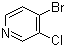 3-氯-4-溴吡啶分子结构 (CAS 73583-41-2)