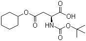structure of CAS# 73821-95-1, Boc-L-aspartic acid 4-cyclohexyl ester
