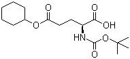 structure of CAS# 73821-97-3, Boc-L-glutamic acid 5-cyclohexyl ester
